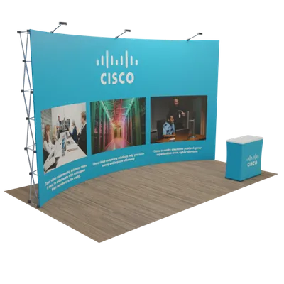 20' x 10' Curved Pop Up Display