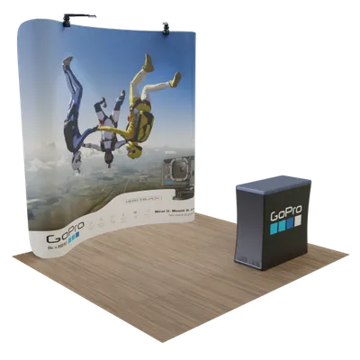 10' x 8' Curved Zip Up Display