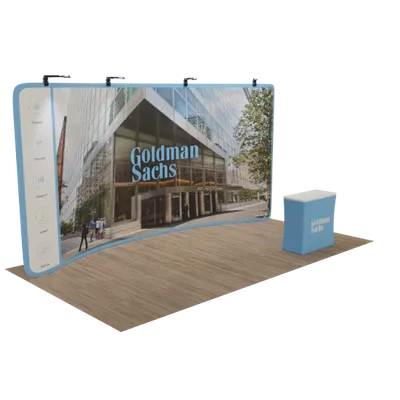 20' x 8' Curved Zip Up Display