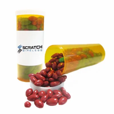 Small Promo Pill Bottles-Chocolate Sunflower Seeds - Custom Aprons Now