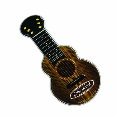 Dark Woodgrain Acoustic Guitar Shaped Mint Tin - Custom Aprons Now