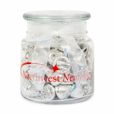22oz. Glass Jar - Hershey's Chocolate Kisses - Custom Aprons Now