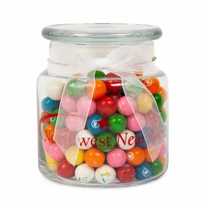 22oz. Glass Jar - Rainbow Bubble Gum - Custom Aprons Now