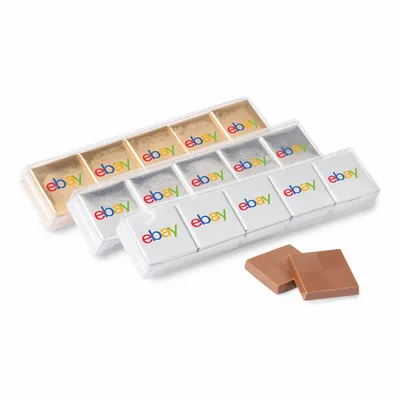 Ten Piece Chocolate Foiled Square Acetate- Full Color - Custom Aprons Now