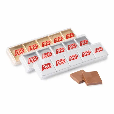Ten Piece Chocolate Foiled Square Acetate - Custom Aprons Now