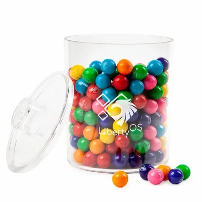 Cylinder Acrylic Gift Jars - Gumballs - Custom Aprons Now