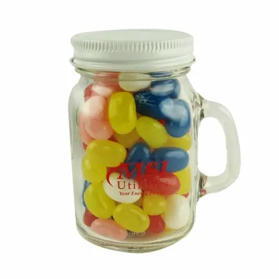 Glass Mini Mason Jars - Gourmet Jelly Beans - Custom Aprons Now