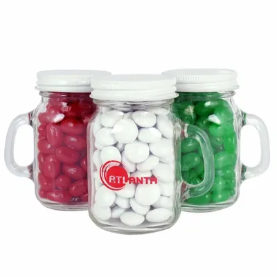 Glass Mini Mason Jars - Chocolate Buttons - Custom Aprons Now