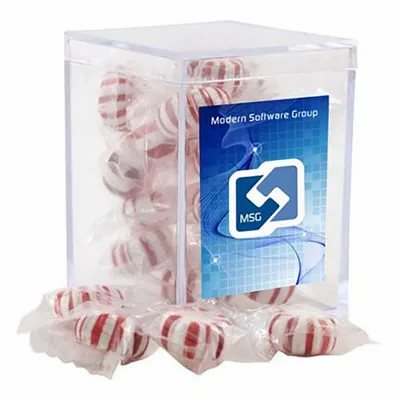 Small Acrylic Candy Box with Starlight Mints - Custom Aprons Now