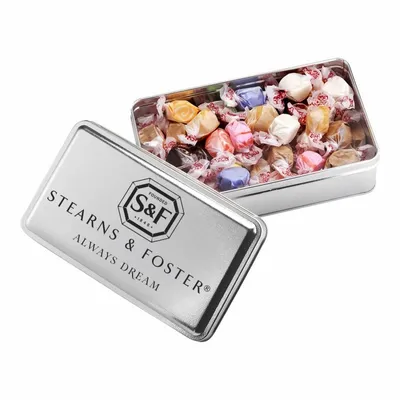 2-Share Tin - Salt Water Taffy/Assorted Fruit Sours - Custom Aprons Now