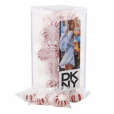 Large Rectangular Acrylic Candy Box with Starlight Mints - Custom Aprons Now