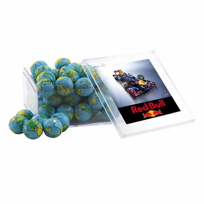 Acrylic Box with Chocolate Globes - Large - Custom Aprons Now