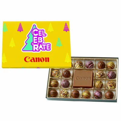 Truffle Gift Box Full Color Lid with 20 Truffles - Custom Aprons Now