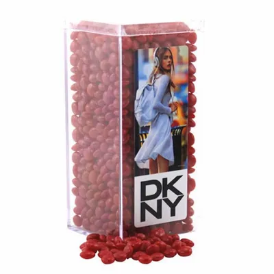 Acrylic Box with Red Hots - Medium - Custom Aprons Now