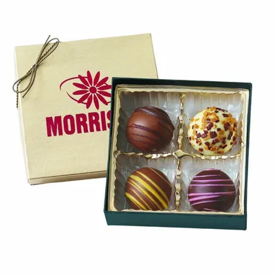 Truffle Gift Box with 4 Truffles - Custom Aprons Now