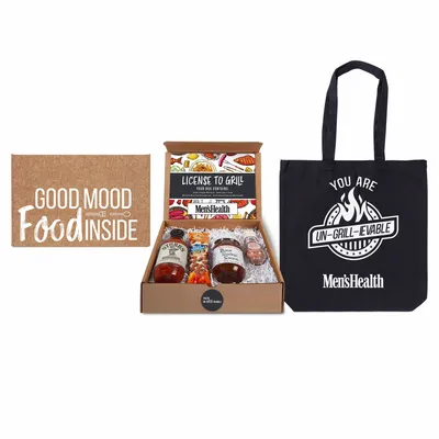 License to Grill - BBQ Gourmet Kit with Tote - Custom Aprons Now