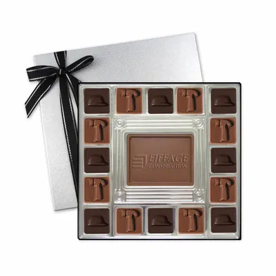 Custom Chocolate Squares Gift Box (13 1/2oz.) - Custom Aprons Now