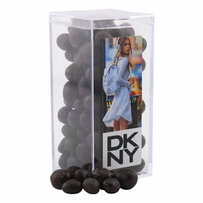 Acrylic Box with Chocolate Espresso Beans - Medium - Custom Aprons Now