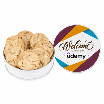 Fresh Beginnings Macadamia Nut Cookie Tin (Small) - Custom Aprons Now