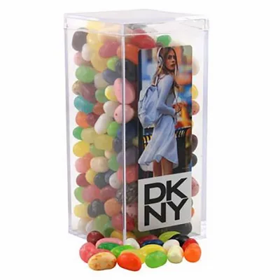 Large Rectangle Acrylic Candy Box with Jelly Belly - Custom Aprons Now