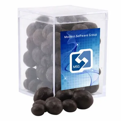 Acrylic Box with Choc Espresso Beans - Small - Custom Aprons Now