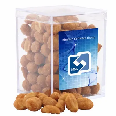 Acrylic Box with Honey Roasted Peanuts - Small - Custom Aprons Now