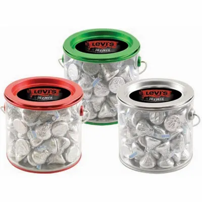 Tin Pail with Hershey Kisses - Custom Aprons Now