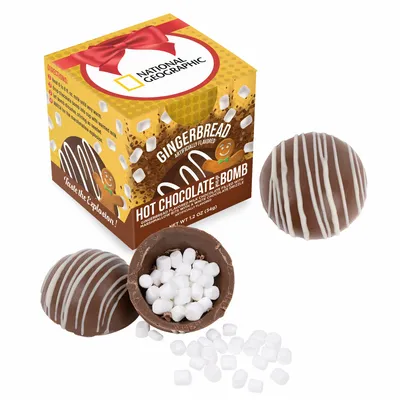 Hot Chocolate Bomb Gingerbread Flavor in Full Color Box - Custom Aprons Now