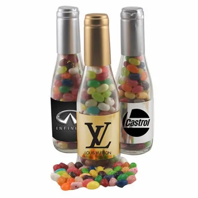 Champagne Bottle w/Jelly Bellies 8" - Custom Aprons Now