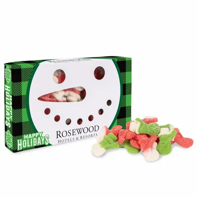 Snowman Die Cut Box with Gummy Snowmen - Custom Aprons Now