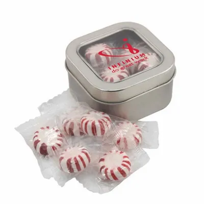 Window Tin with Starlight Peppermints - SBF2500 - Custom Aprons Now