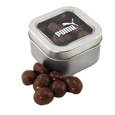 Window Tin with Choc Peanuts - Custom Aprons Now