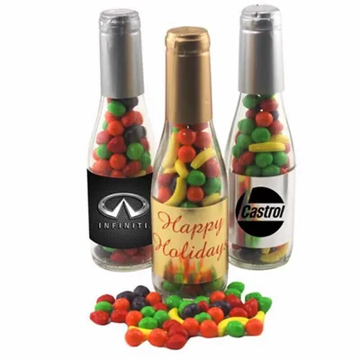 Champagne Bottle with Candy Fruitz 8" - Custom Aprons Now