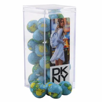 Acrylic Box with Chocolate Globes - Medium - Custom Aprons Now