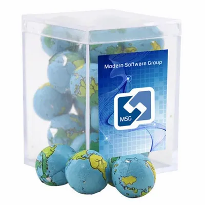 Acrylic Box with Chocolate Globes - Small - Custom Aprons Now