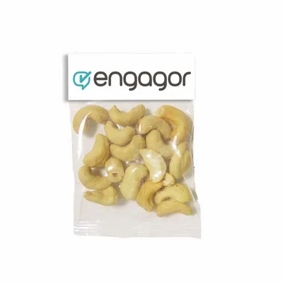 Small Header Bags - Jumbo Salted Cashews - Custom Aprons Now