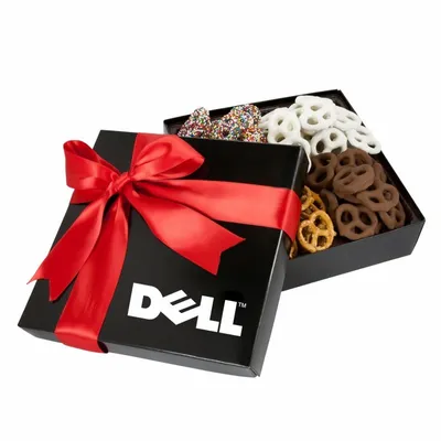 4 Delights Gift Box - Assorted Mini Pretzels - Custom Aprons Now