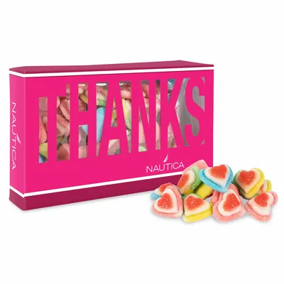 Thanks Die Cut Box with Triple Layer Hearts - Custom Aprons Now