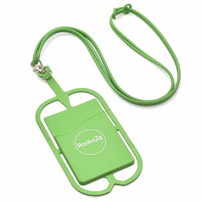 Lanyard Silicone Phone Wallet Holder - Custom Aprons Now