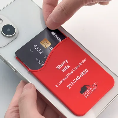 Silicone Phone Wallet Card Holder - Custom Aprons Now