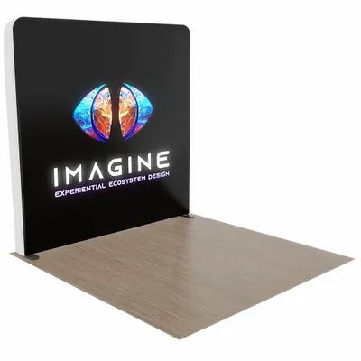 Custom Backlit Trade Show Display with Light Box Frame 10' x 10'