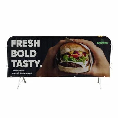 Crowd Barrier Covers - Custom Aprons Now