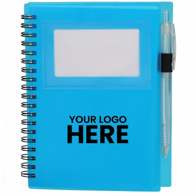 FSC Recycled 5 x 7 Star Spiral Notebook with Pen