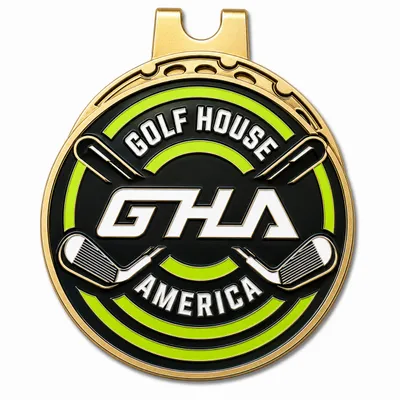 Soft Enamel Golf Ball Marker with Hat Clips
