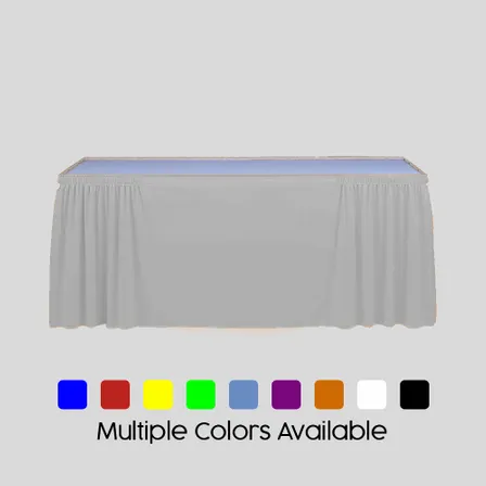 Blank Rectangle Table Skirt - Table Covers Now