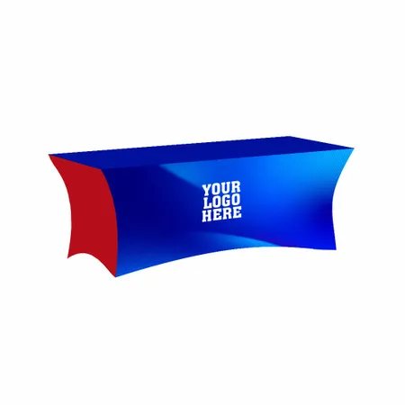 Blue Red Spandex Table Cover - Table Covers Now