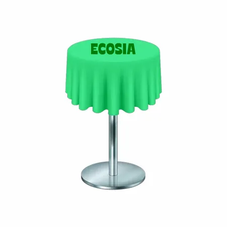 Custom Logo Round Cocktail Table Cover - Table Covers Now