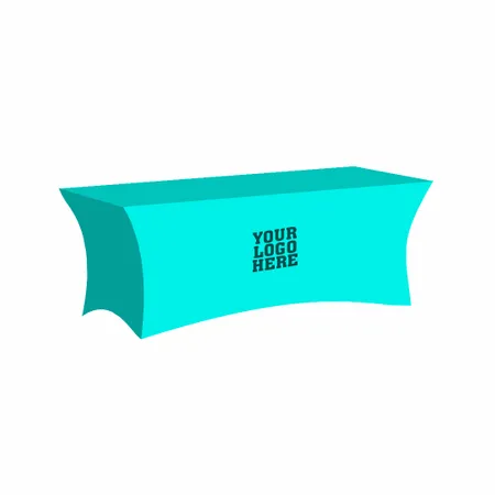 Ice Blue Stretch Spandex Table Cover - Table Covers Now