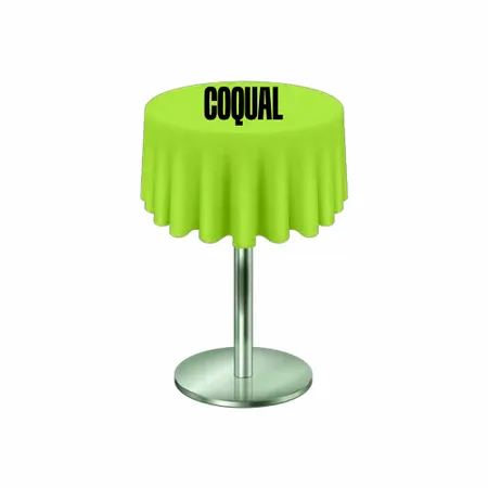 Personalized Round Cocktail Table Cover - Table Covers Now