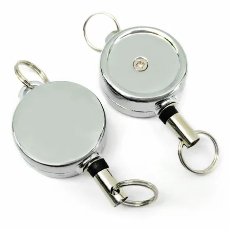 Silver Reel Keychain Silver Reel Keychain - Custom Aprons Now